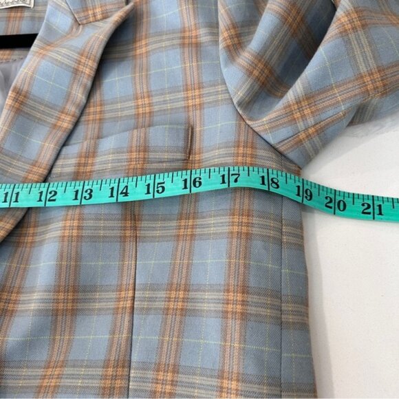Peacebird Plaid Peaked Collar Blazer - Picture 12 of 12